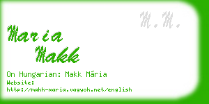 maria makk business card